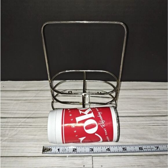 Coca-Cola Soda Can Salt and Pepper Shaker Set With Caddy Retro Decor - Picture 8 of 9